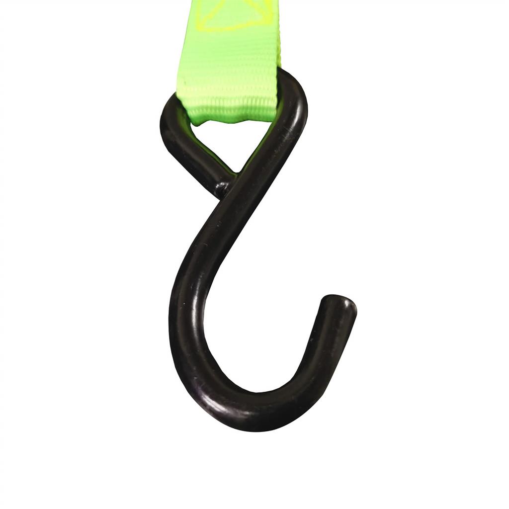 Gekko AH-003C 1 in. x 12 ft. 470 lb. Working Load Limit Spring Retractable Ratchet Tie Down Strap with S-Hooks (2-Pack)