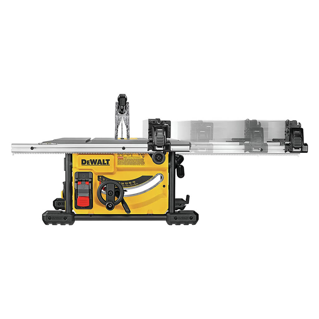 DEWALT DWE7485+DW7451+DWA181440 8-1/4 in. Compact Jobsite Table Saw with Stand and Blade