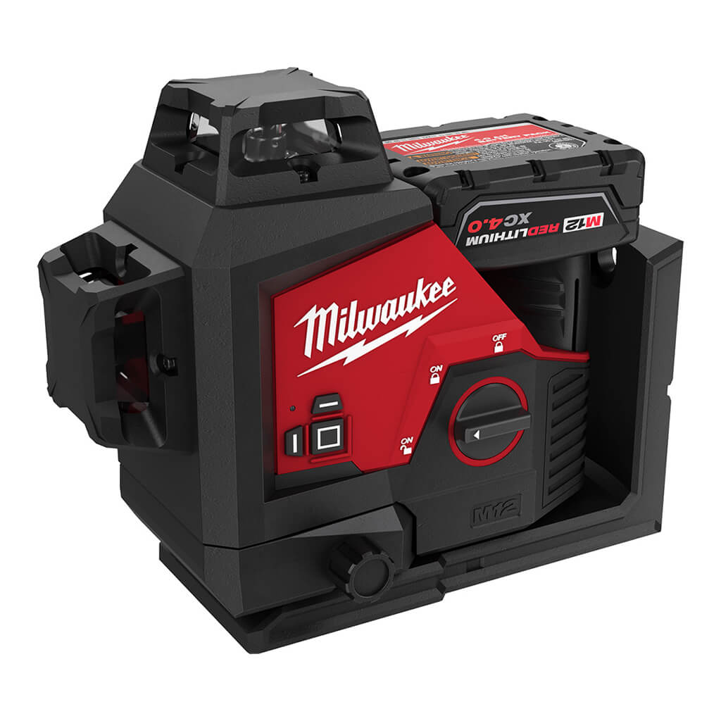 Milwaukee 3632-21 M12 12-Volt Lithium-Ion Cordless Green 360-Degree 3-Plane Laser Kit