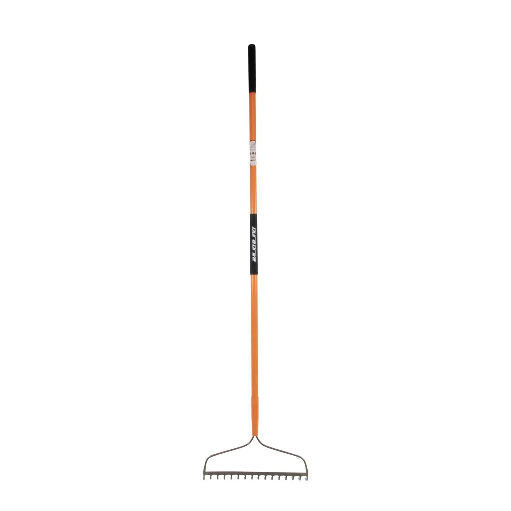 DuraDrive R101-16FL 68 in. 16-Tine Fibreglass Long Handle Hardened Steel Head Bow Rake