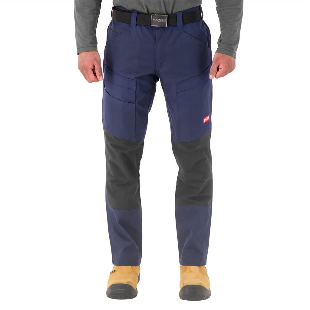 DuraDrive Men's LIBERATOR Navy and Black Stretch Work Pants with Zipper Pocket