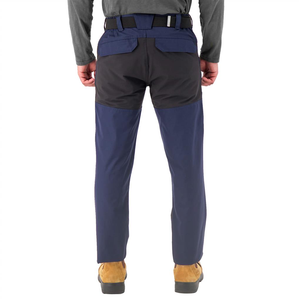 DuraDrive Men's LIBERATOR Navy and Black Stretch Work Pants with Zipper Pocket