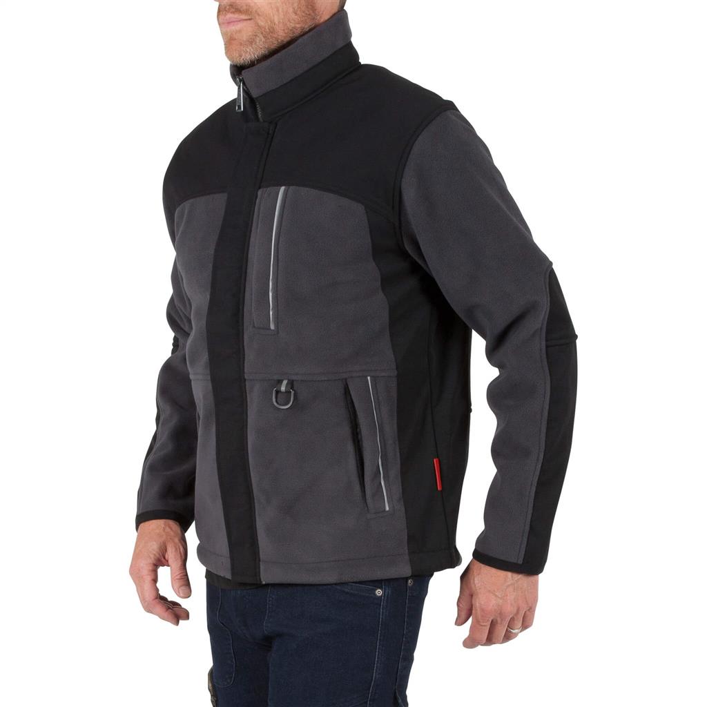 DuraDrive YOLO Men's RED LABEL Charcoal/Black Fleece Work Jacket