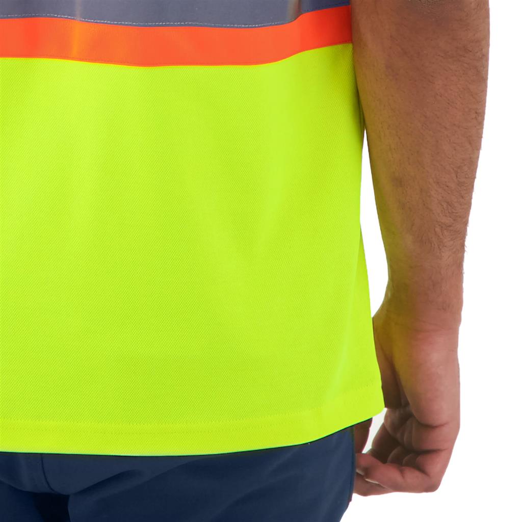 DuraDrive Men's Deluxe Yellow Hi-Vis Short Sleeve Cotton Rich Safety T-Shirt