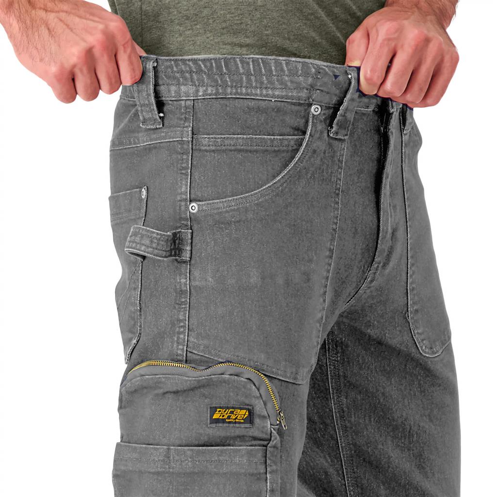 DuraDrive Men's FREEDOM Denim Grey Jeans Work Pants