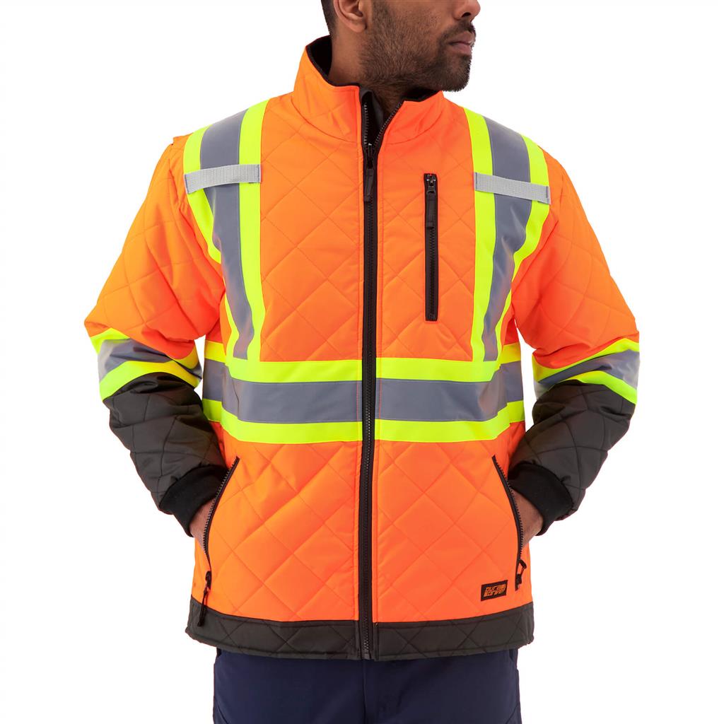 DuraDrive Men's Orange Hi-Vis Lined Freezer Jacket