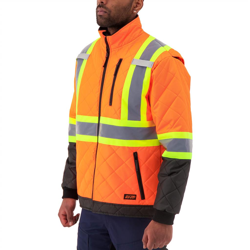 DuraDrive Men's Orange Hi-Vis Lined Freezer Jacket