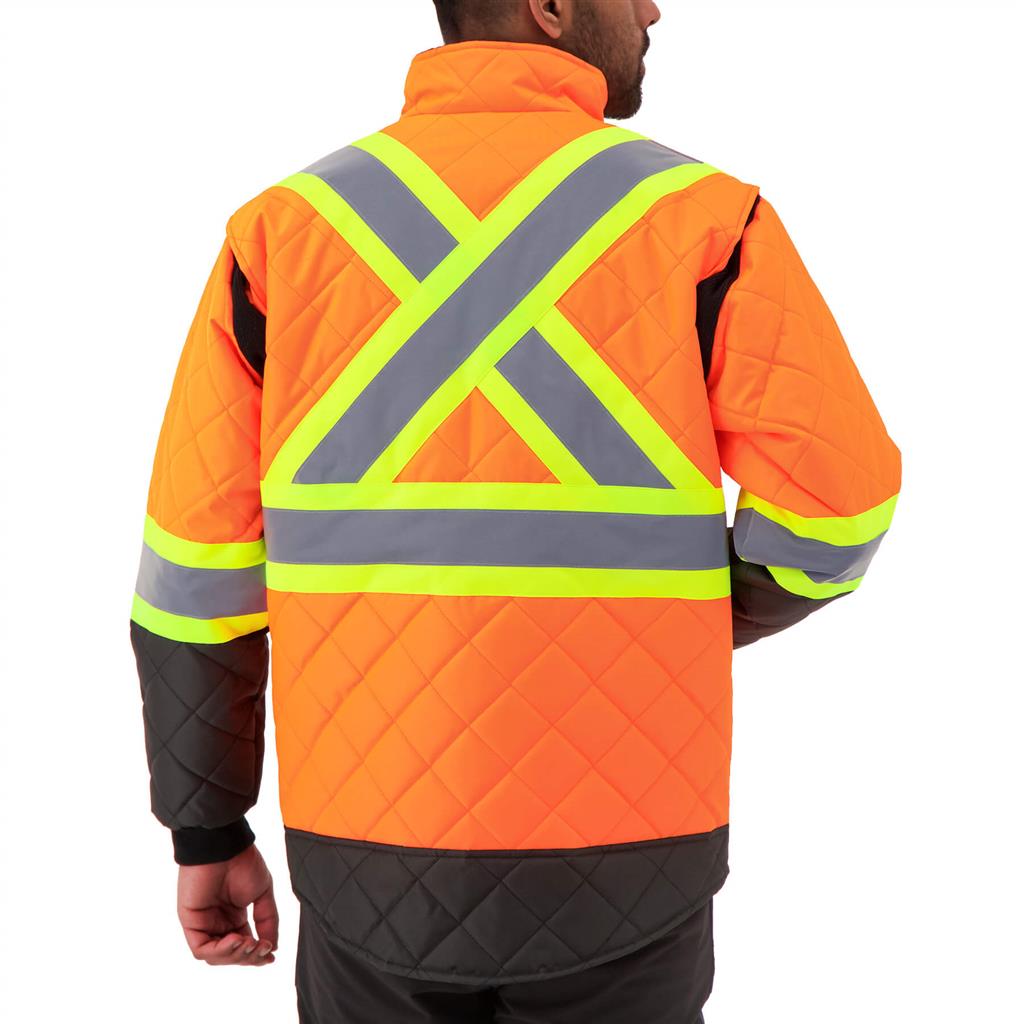 DuraDrive Men's Orange Hi-Vis Lined Freezer Jacket