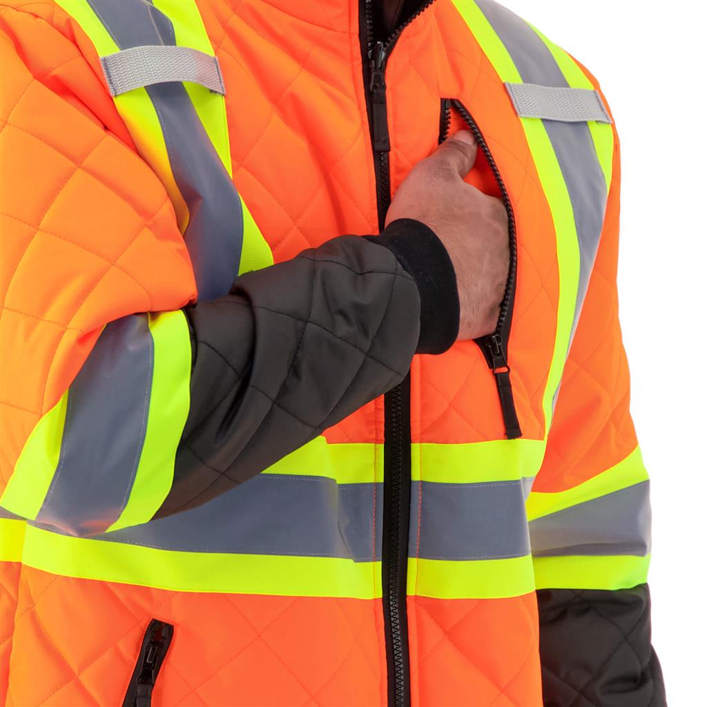 DuraDrive Men's Orange Hi-Vis Lined Freezer Jacket