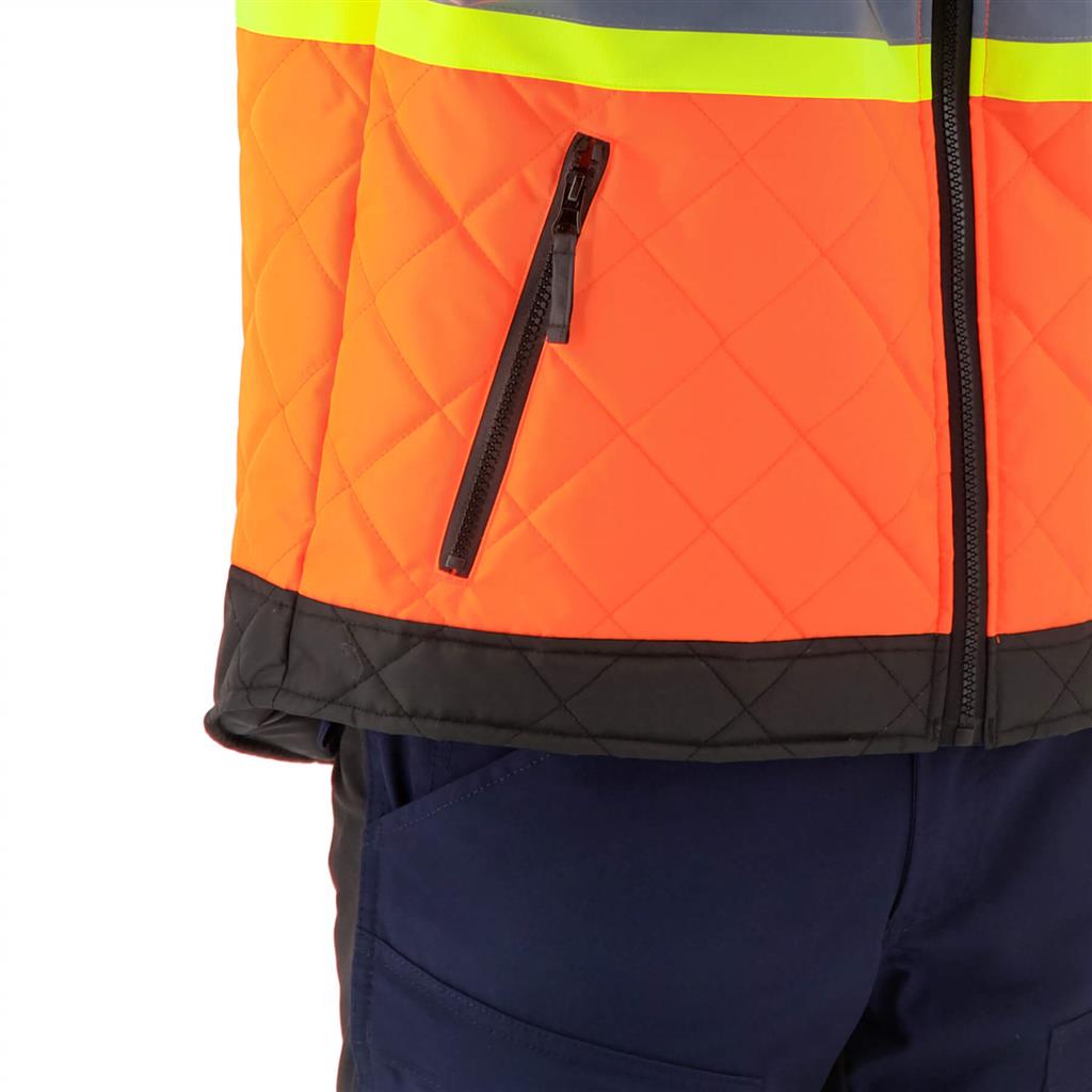 DuraDrive Men's Orange Hi-Vis Lined Freezer Jacket