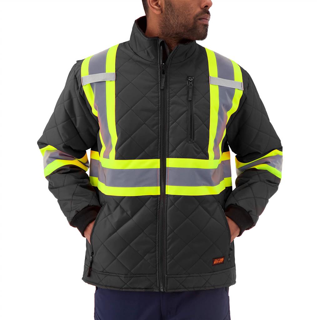 DuraDrive Men's Black Hi-Vis Lined Freezer Jacket