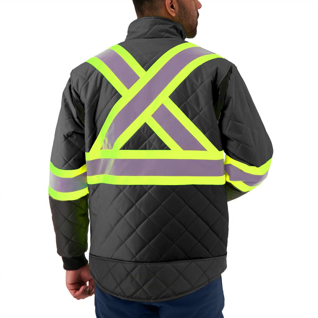 DuraDrive Men's Black Hi-Vis Lined Freezer Jacket