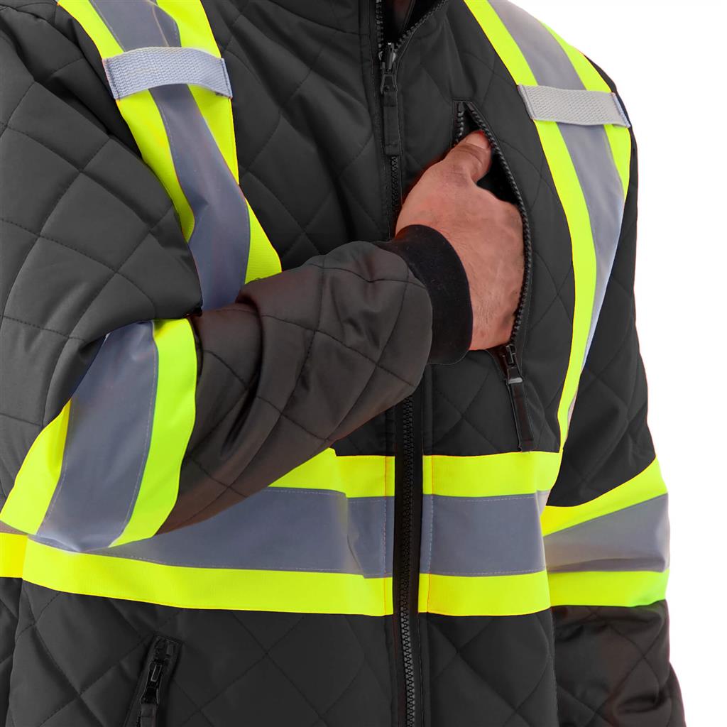 DuraDrive Men's Black Hi-Vis Lined Freezer Jacket