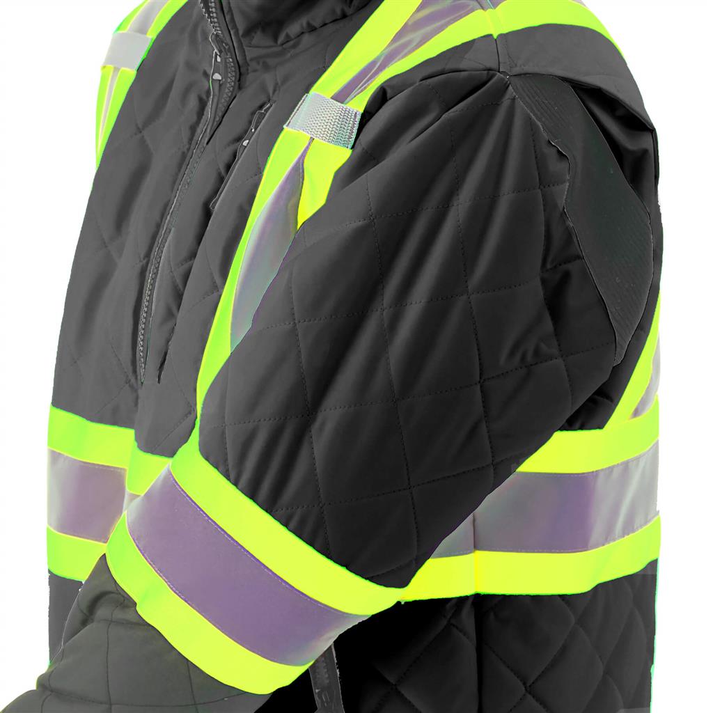 DuraDrive Men's Black Hi-Vis Lined Freezer Jacket