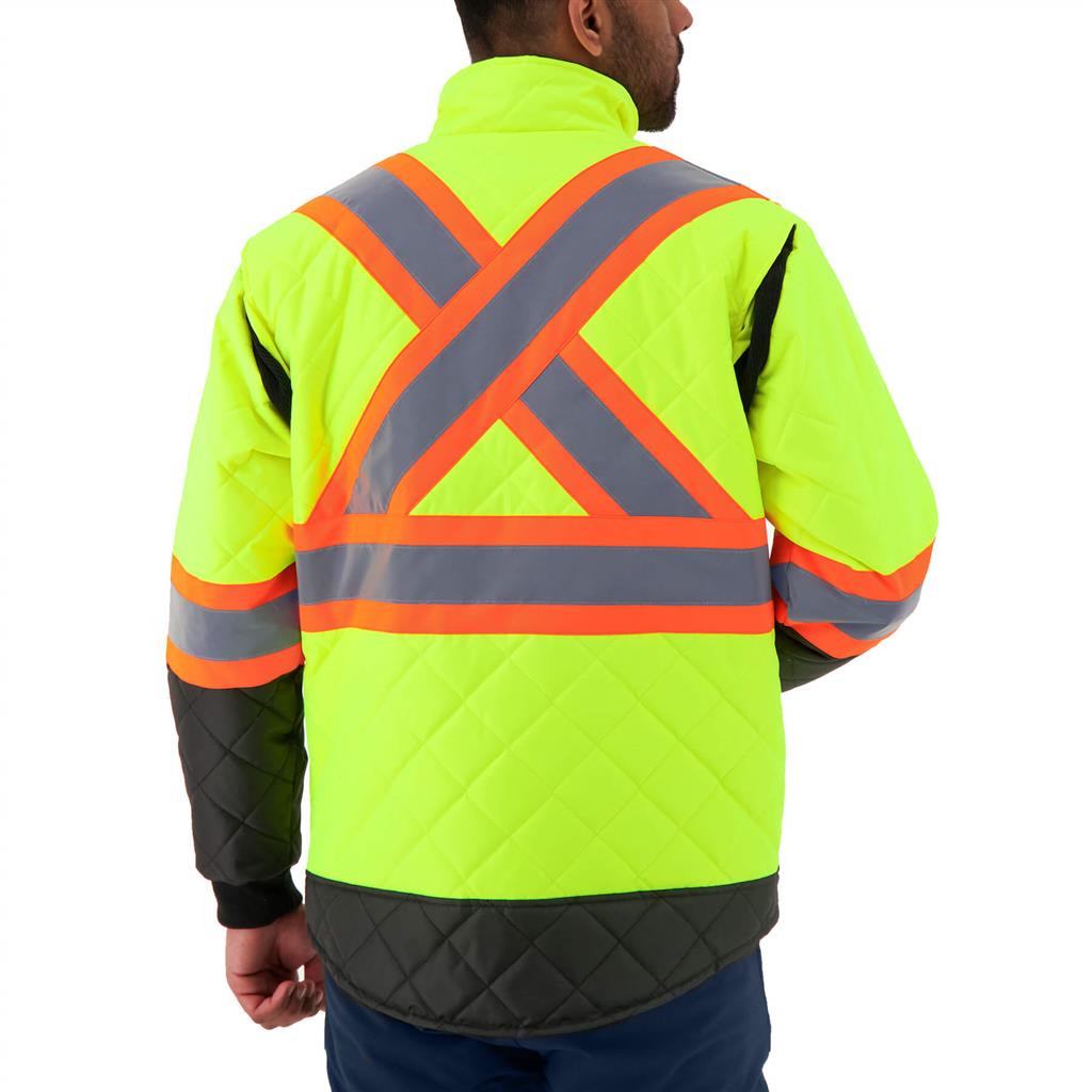 DuraDrive Men's Yellow Hi-Vis Lined Freezer Jacket