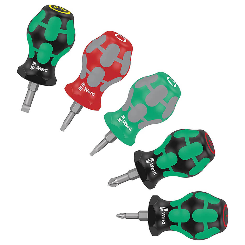 Wera 05008872001 Kraftform Stubby 3 Screwdriver Set (5-Piece)