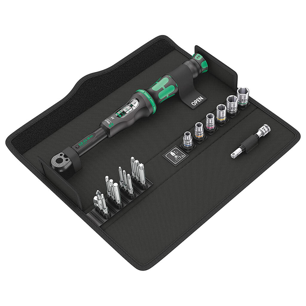 Wera 05130110001 1/4 in. Square Drive 2.5-25 Nm Click-Torque A 6 Set 1 (20-Piece)