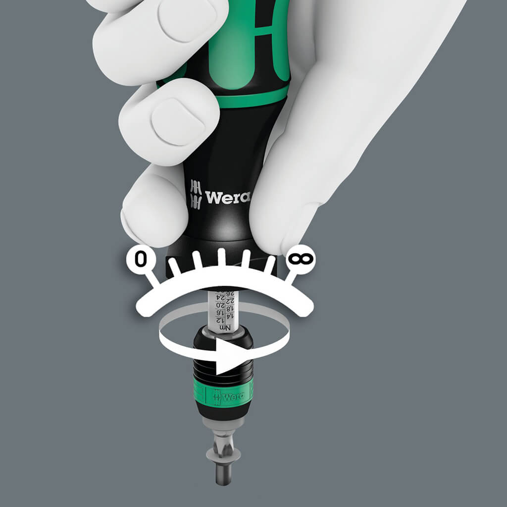 Wera 05074710001 Kraftform 7445 1/4 in. 2.5-11.5 in. lb. Adjustable Torque Screwdriver