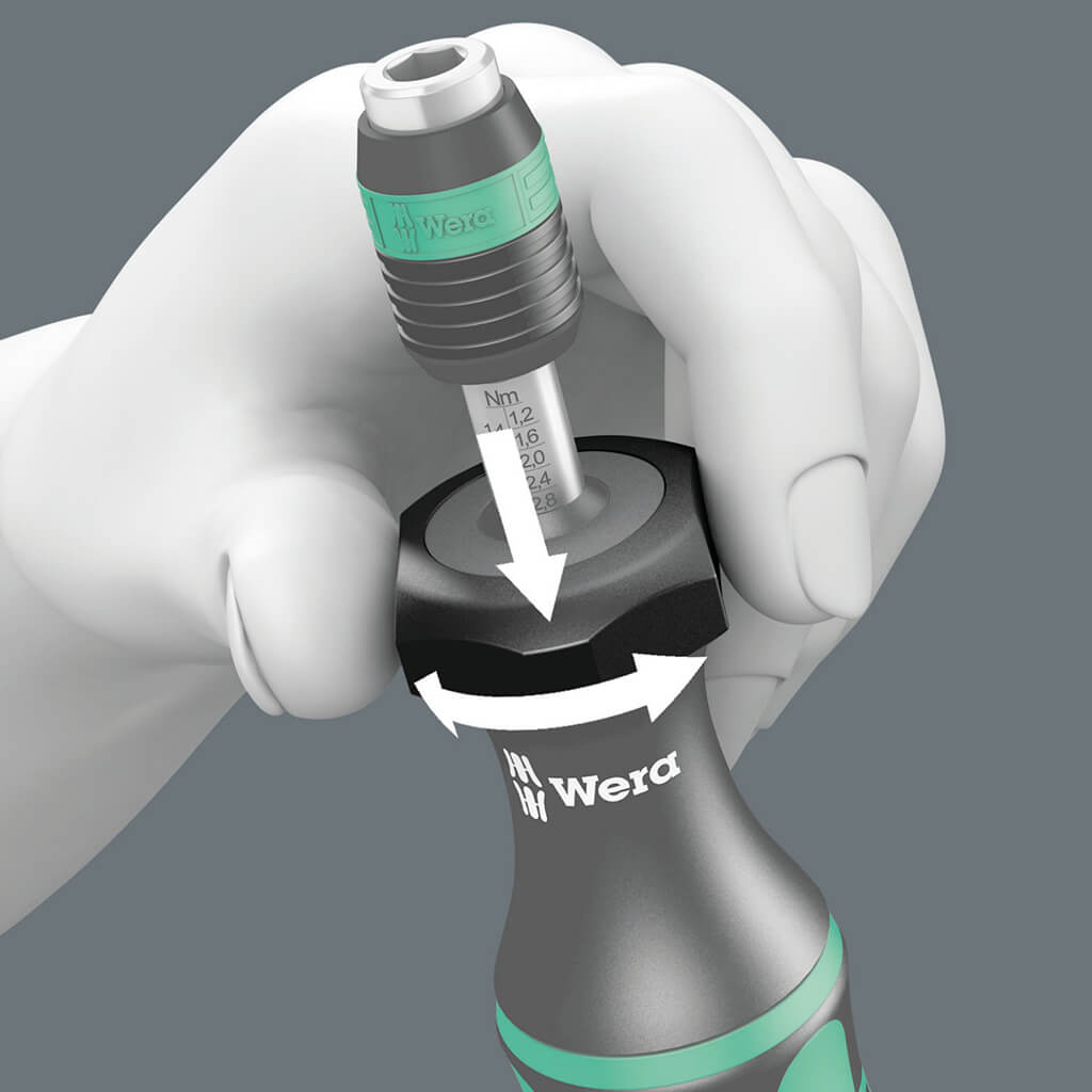 Wera 05074711001 Kraftform 7446 1/4 in. 11-29 in. lb. Adjustable Torque Screwdriver