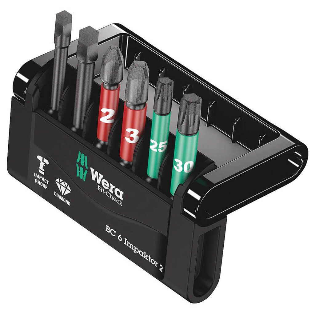 Wera 05136383001 Bit-Check 6 Impaktor 2 Bit Set (6-Piece)