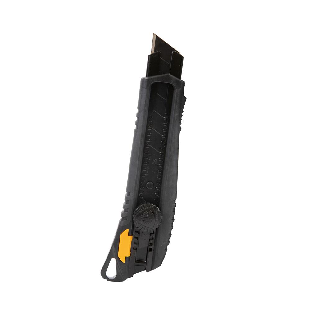 SABERCUT RUBBER CUSHION GRIP WHEEL LOCK UTILITY KNIFE 25MM