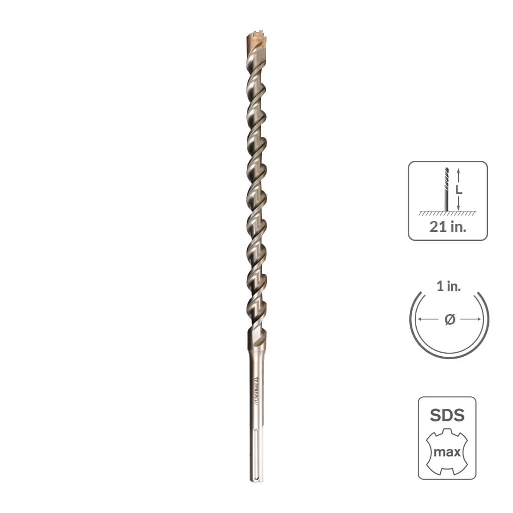 SABERCUT 1 in. x 21 in. SDS MAX 6-Cutter Carbide Tip Concrete & Rebar Hammer Drill Bit