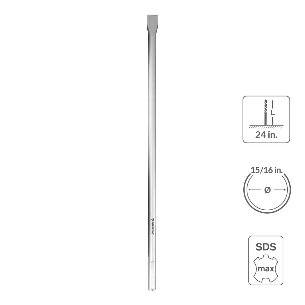 SABERCUT 15/16 in. x 24 in. SDS MAX Flat Chisel Bit