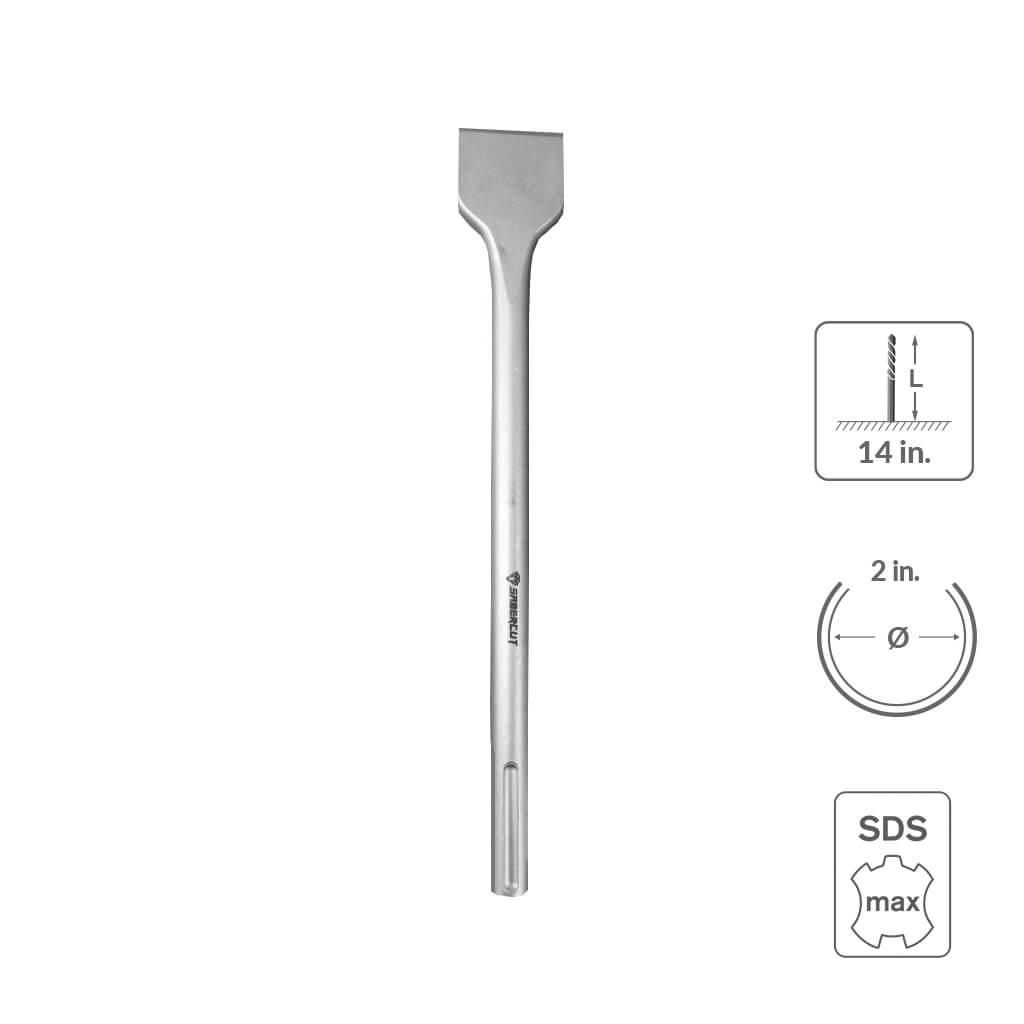 SABERCUT 2 in. x 14 in. SDS MAX Flat Chisel Bit