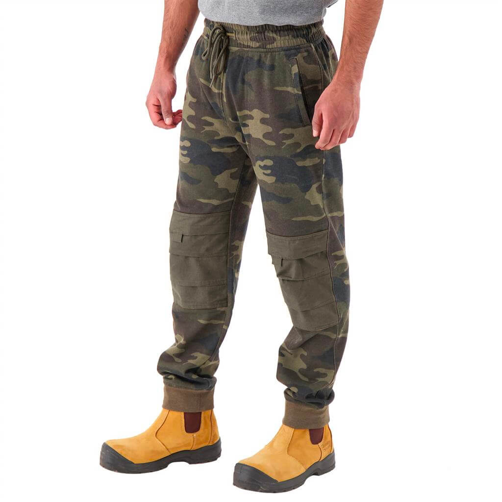 DuraDrive Men's VAGABOND Camouflage Jogger Work Pants with Knee-Pad Pockets