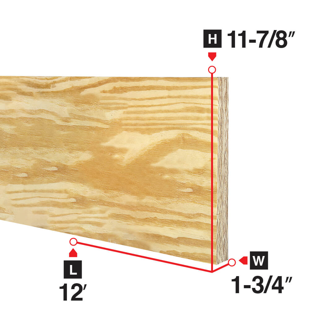 1-3/4 in. x 11-7/8 in. x 12 ft.  LVL Beam/Header 2.0E