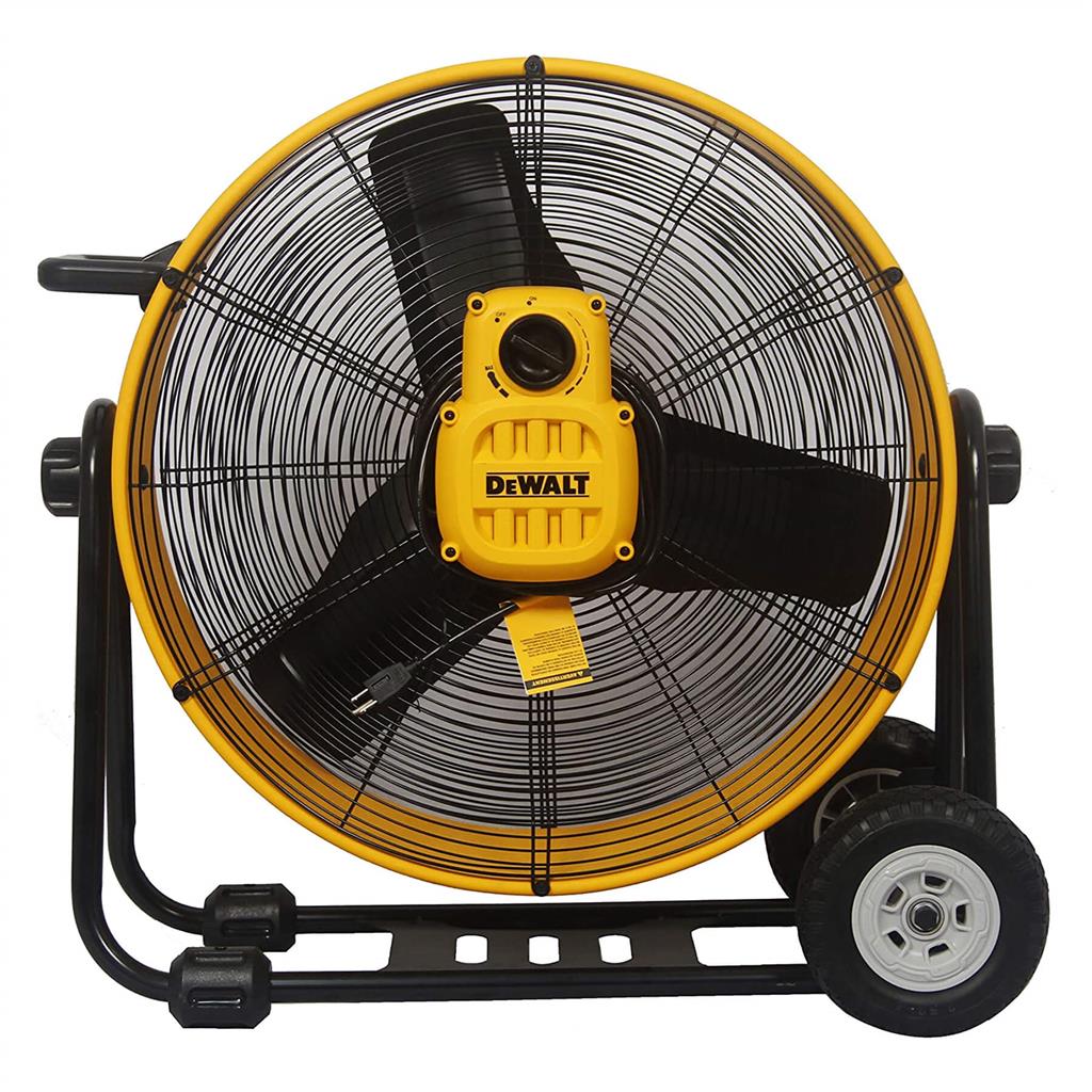 DEWALT DXF2490 24 in. 6,500 cfm. Wheeled 3-Speed Drum Fan with 10 ft. Power Cord