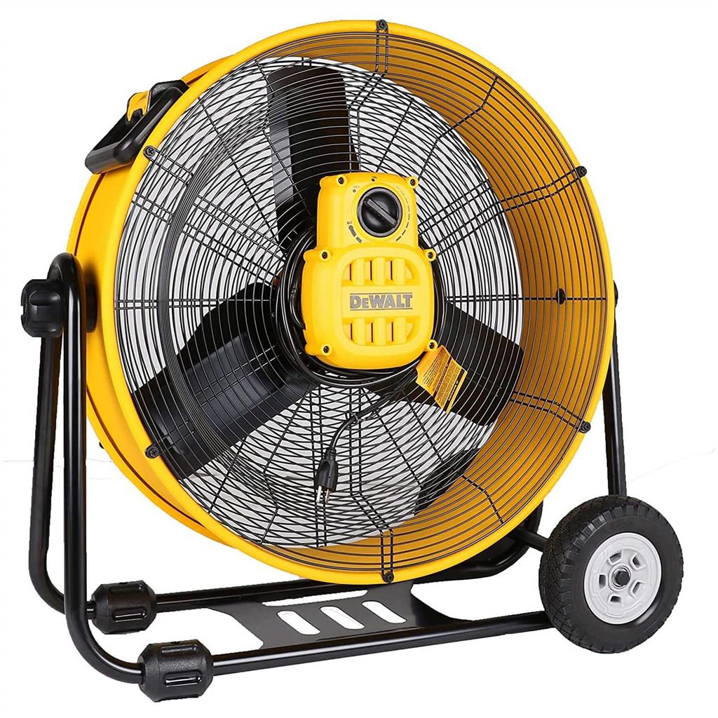 DEWALT DXF2490 24 in. 6,500 cfm. Wheeled 3-Speed Drum Fan with 10 ft. Power Cord