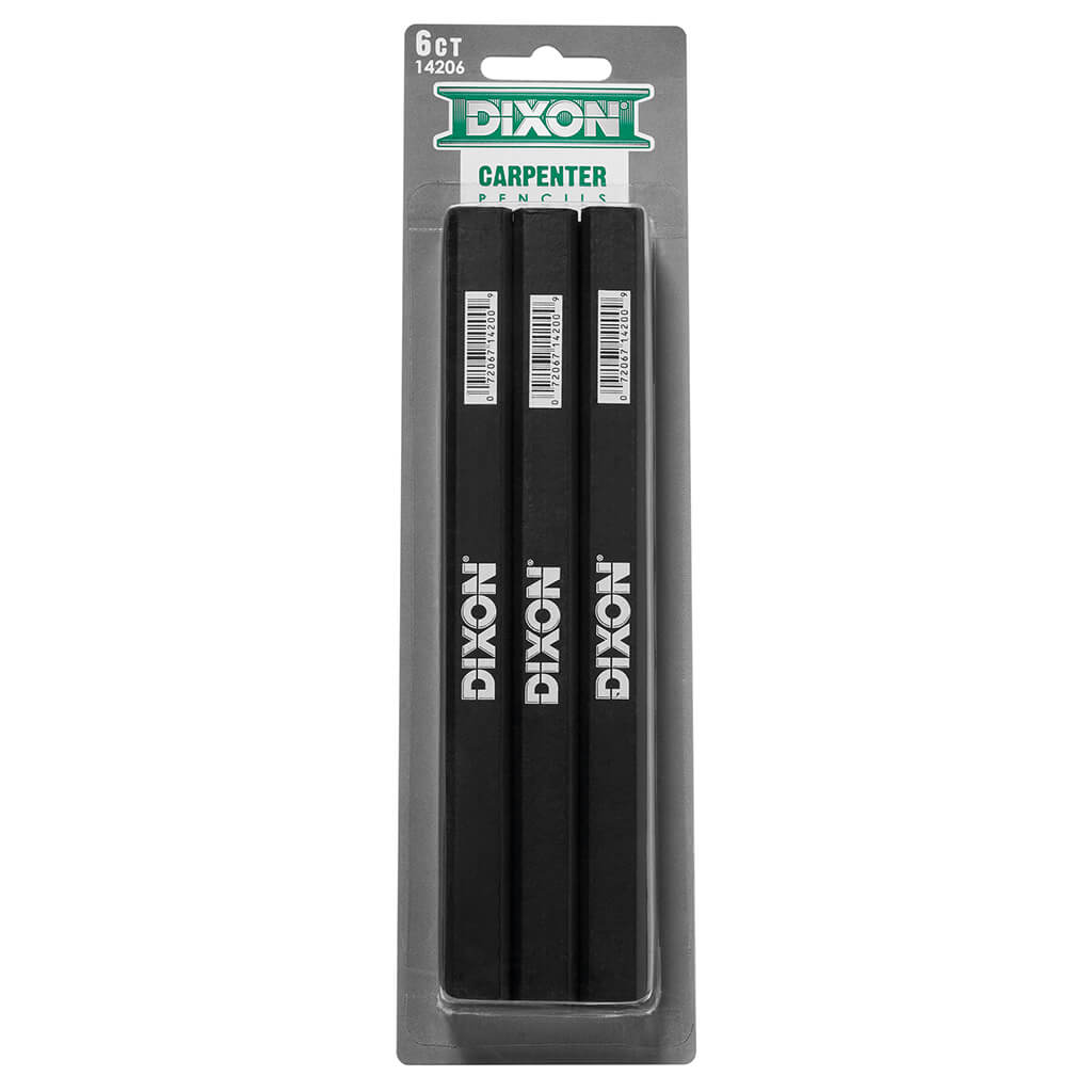 DIXON 14206 Black Carpenter Pencil (6-Pack)