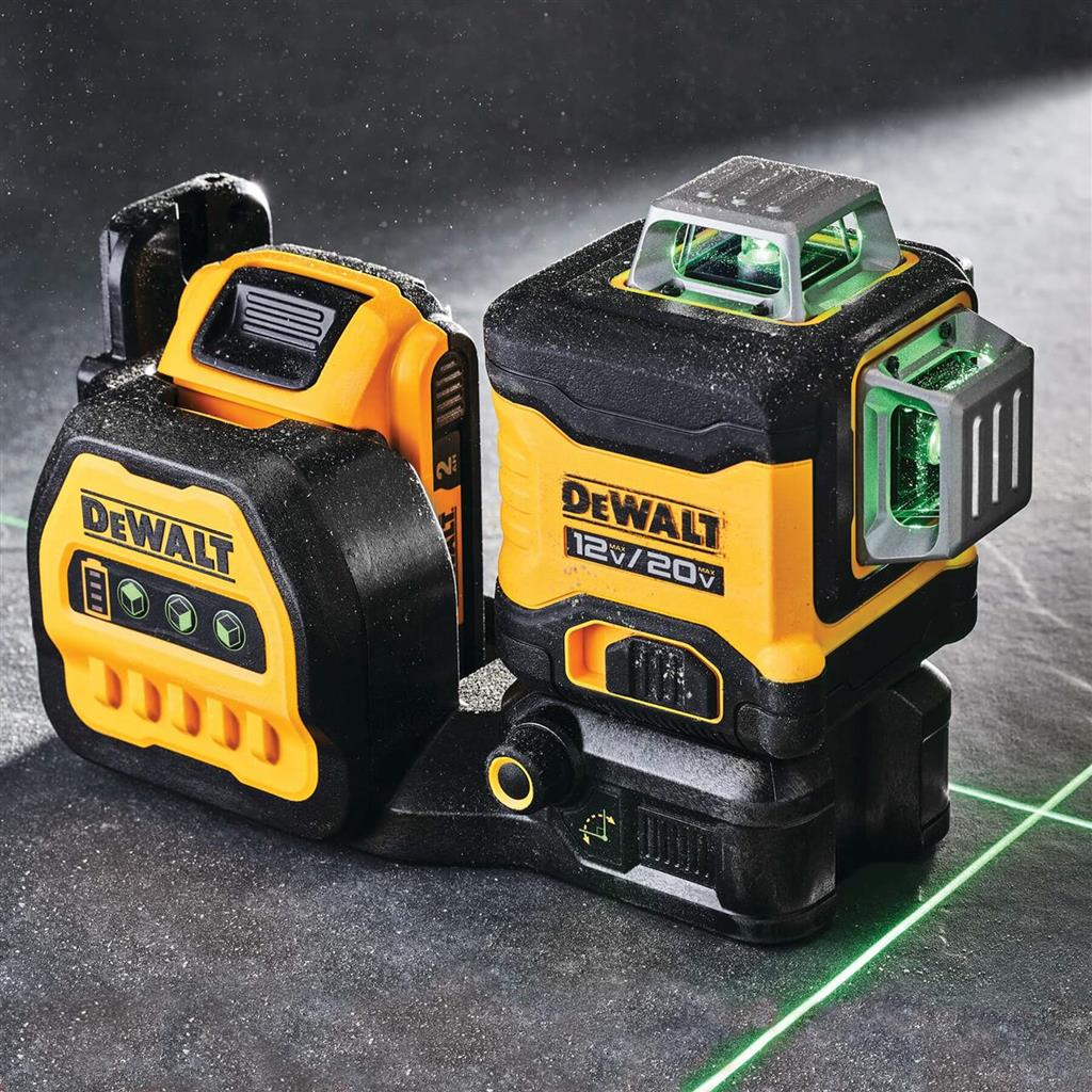 DEWALT TSTAK-compatible  Laser Kit DCLE34030G 20-Volt MAX Lithium-Ion Cordless 3-Beam 360-Degree Green Line