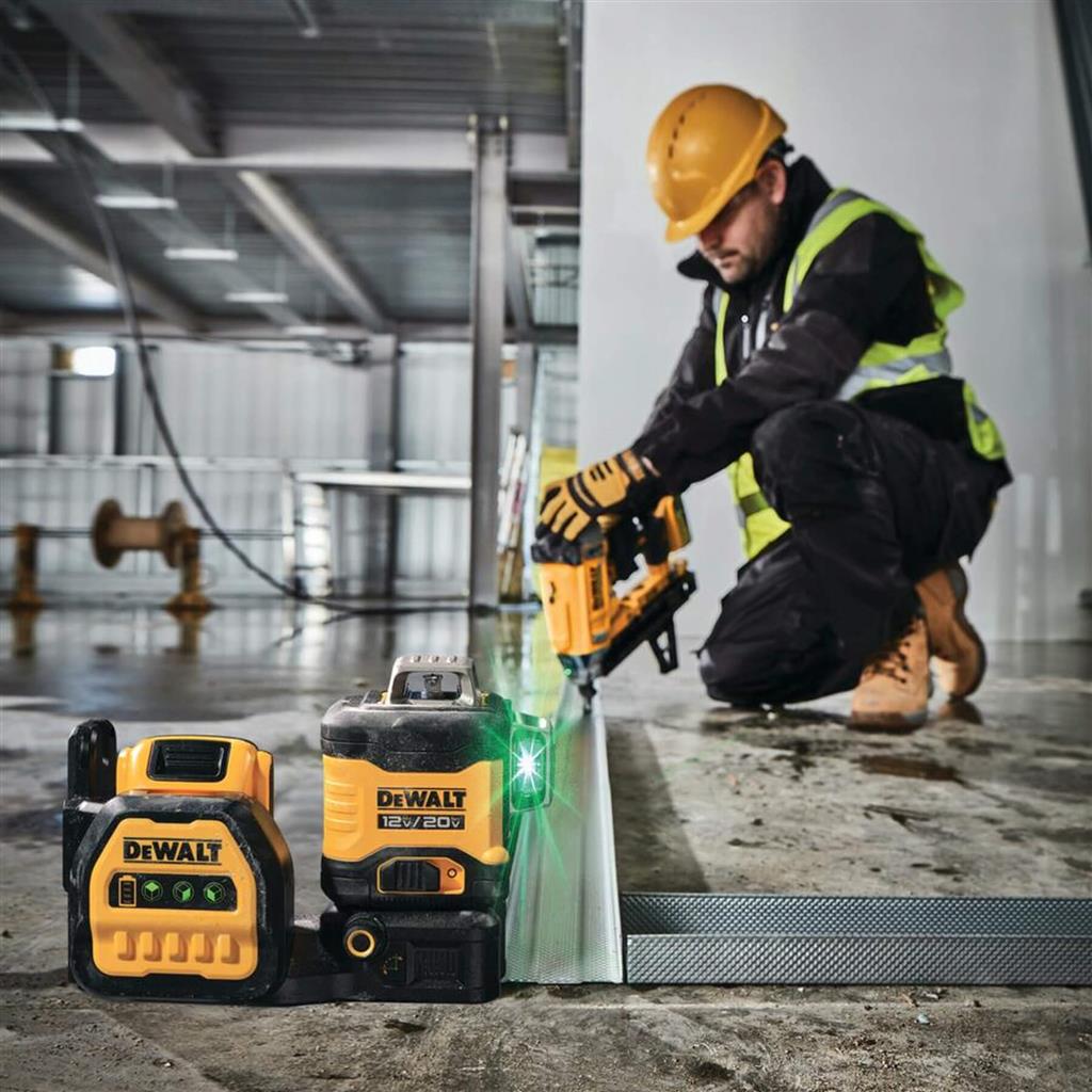 DEWALT TSTAK-compatible  Laser Kit DCLE34030G 20-Volt MAX Lithium-Ion Cordless 3-Beam 360-Degree Green Line