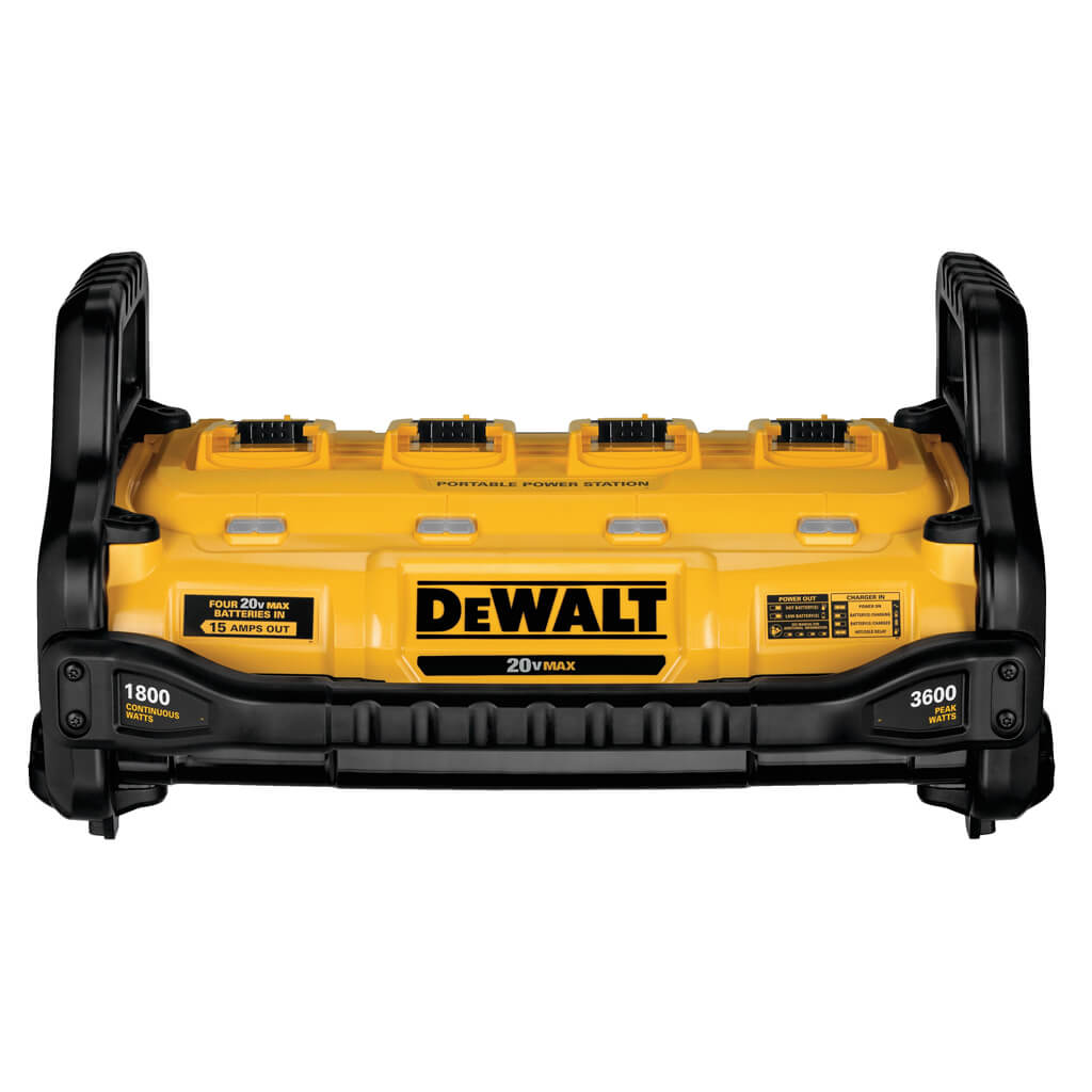 DEWALT DCB1800B 1,800-Watt Portable Power Station and 20-Volt MAX Lithium-Ion 4-Port Simultaneous Battery Charger (Tool Only)