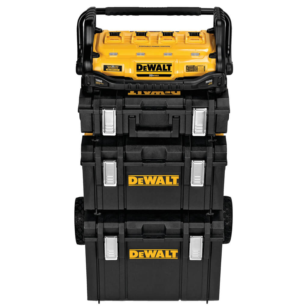 DEWALT DCB1800B 1,800-Watt Portable Power Station and 20-Volt MAX Lithium-Ion 4-Port Simultaneous Battery Charger (Tool Only)