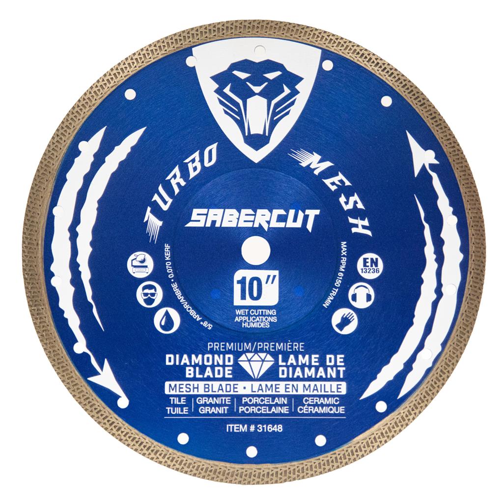 SABERCUT 10 in. Tile, Porcelain & Granite Mesh Diamond Blade 