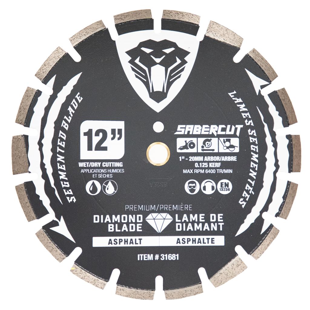 SABERCUT 12 in. Asphalt & Block Segmented Diamond Blade