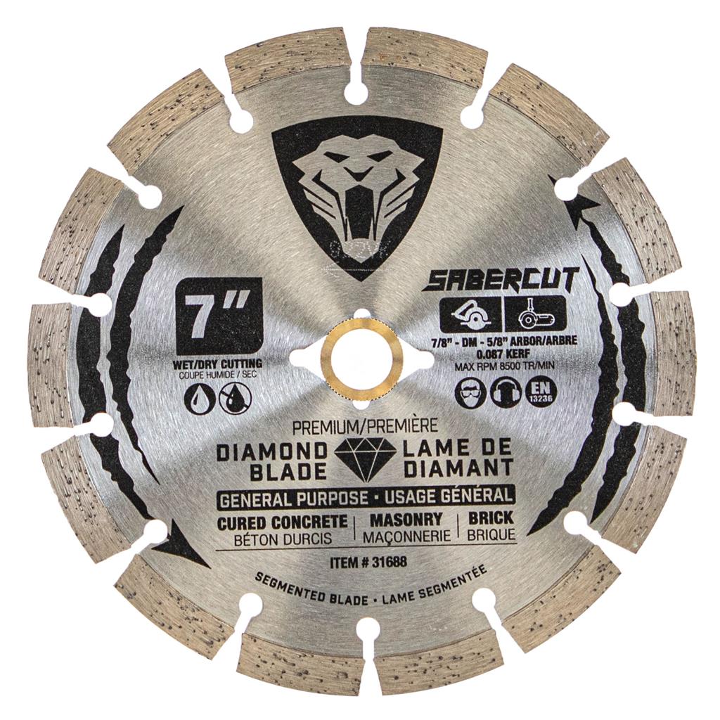 SABERCUT 7 in. General Purpose Cured Concrete, Brick & Masonry Segmented Diamond Blade