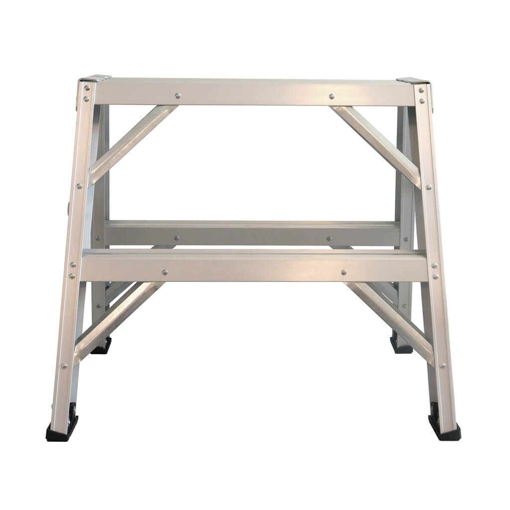 DuraDrive 2 ft. Aluminum Sawhorse Step Ladder with 300 lb. Load Capacity