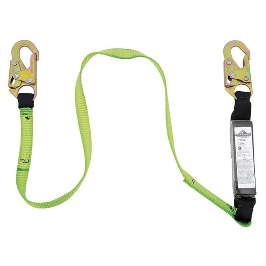 Peakworks SA-5400-6 6 ft. E4 Shock Absorbing Single Leg Fall Safety Lanyard with Snap Hooks