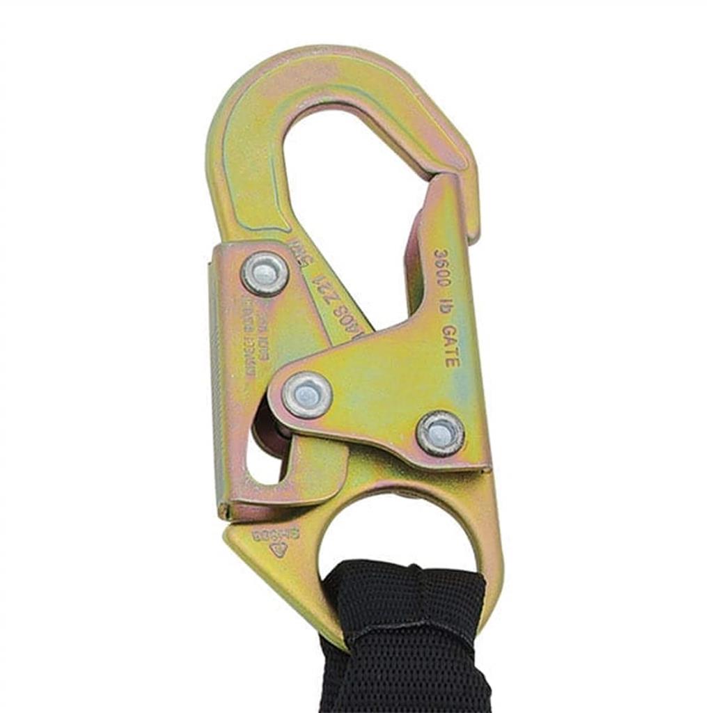 Peakworks SA-5400-6 6 ft. E4 Shock Absorbing Single Leg Fall Safety Lanyard with Snap Hooks