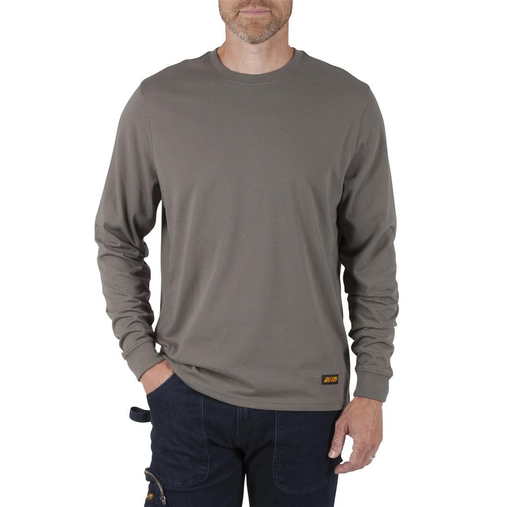 DURADRIVE XPRESS L/S CREW NECK T-SHIRT - CHARCOAL OR OLIVE GREY