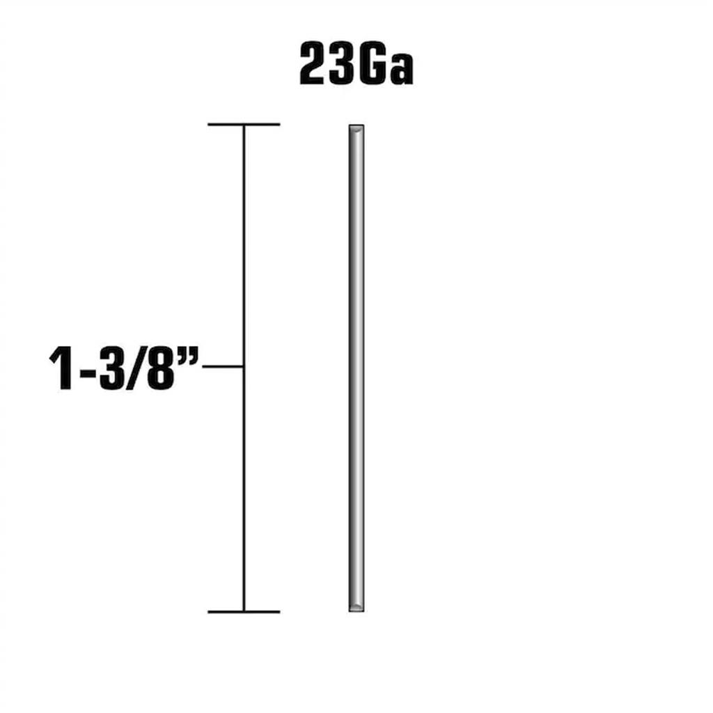 Metabo HPT 23004SHPT 1-3/8 in. 23-Gauge Galvanized Headless Micro Pin Nails (2,000-Pack)