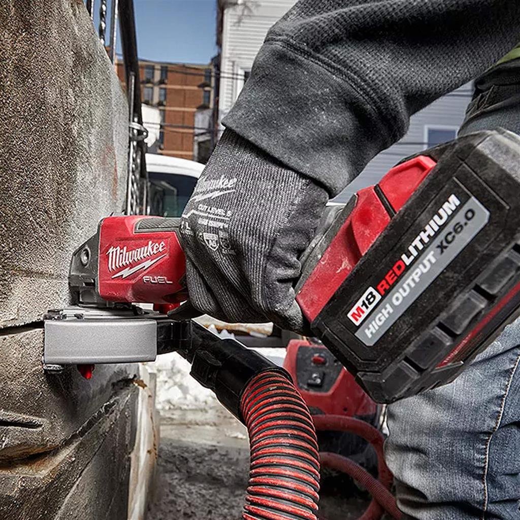 Milwaukee 2881-20 M18 FUEL 18-Volt Lithium-Ion 4-1/2 in. - 5 in. Cordless Brushless No-Lock Grinder with Slide Switch (Tool Only)