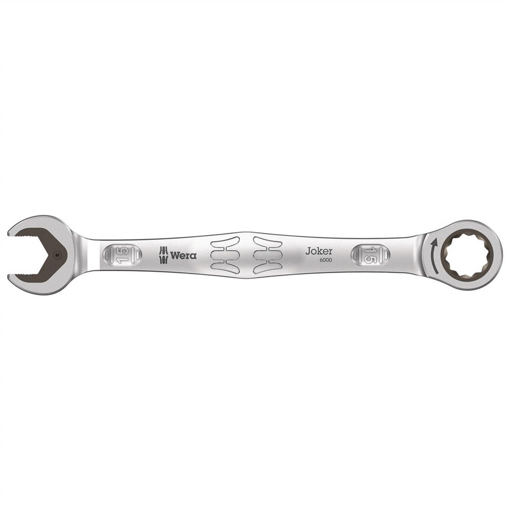 Wera 05073275001 6000 Joker SW 15 mm SB Metric Ratcheting Combination Wrench