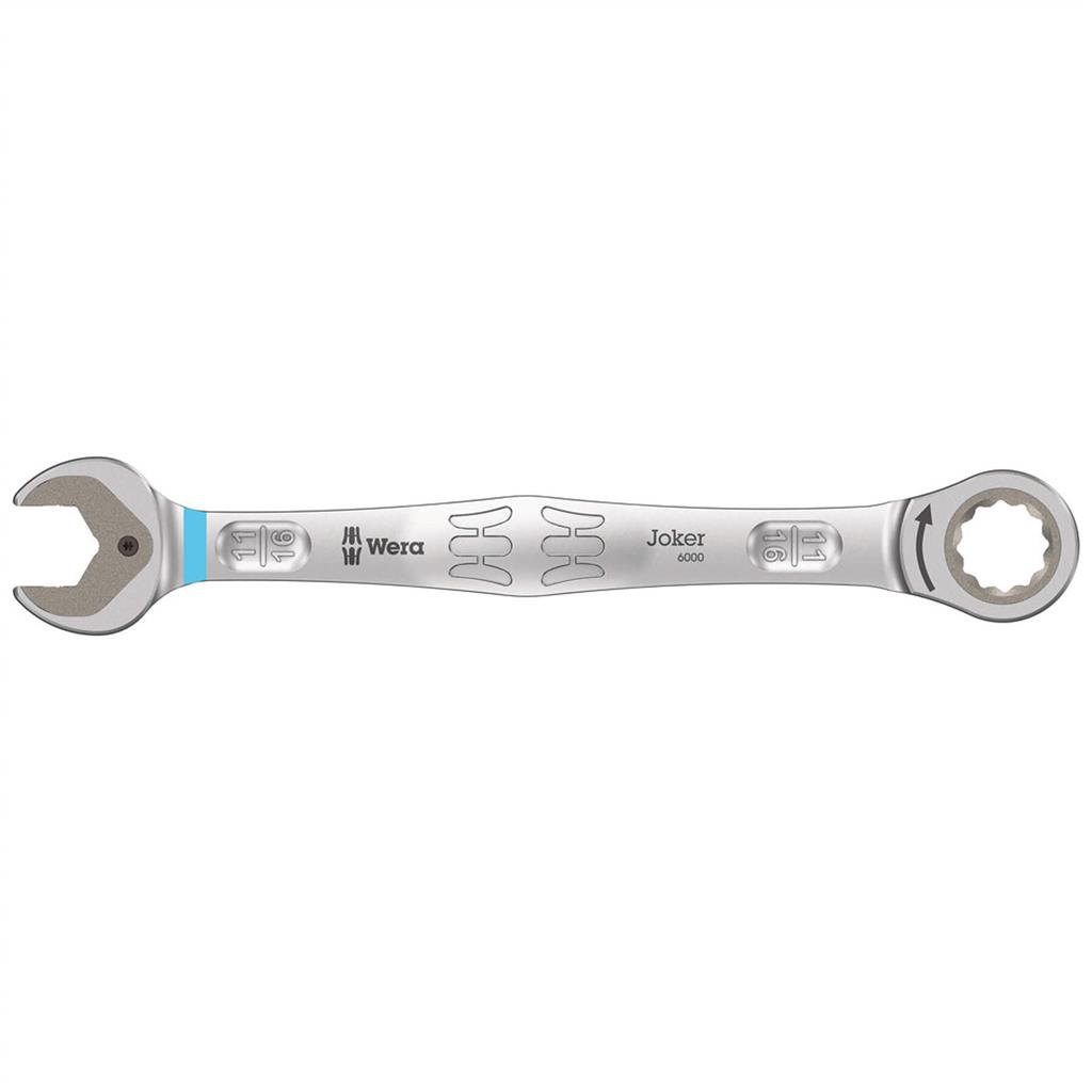 Wera 05073286001 6000 Joker SW 11/16 in. SB Imperial Ratcheting Combination Wrench