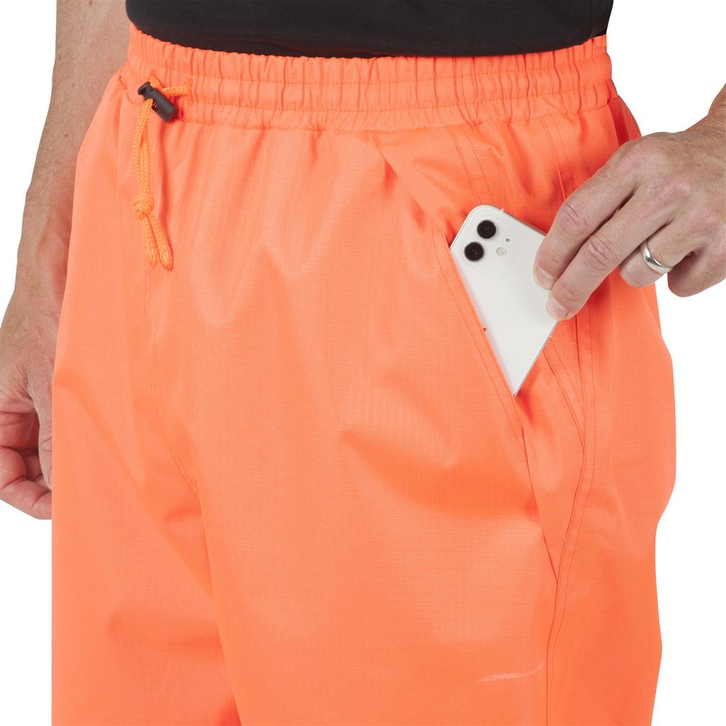 DURADRIVE MEN'S HI-VIS REFLECTIVE TAPE RIPSTOP RAIN PANTS - ORANGE