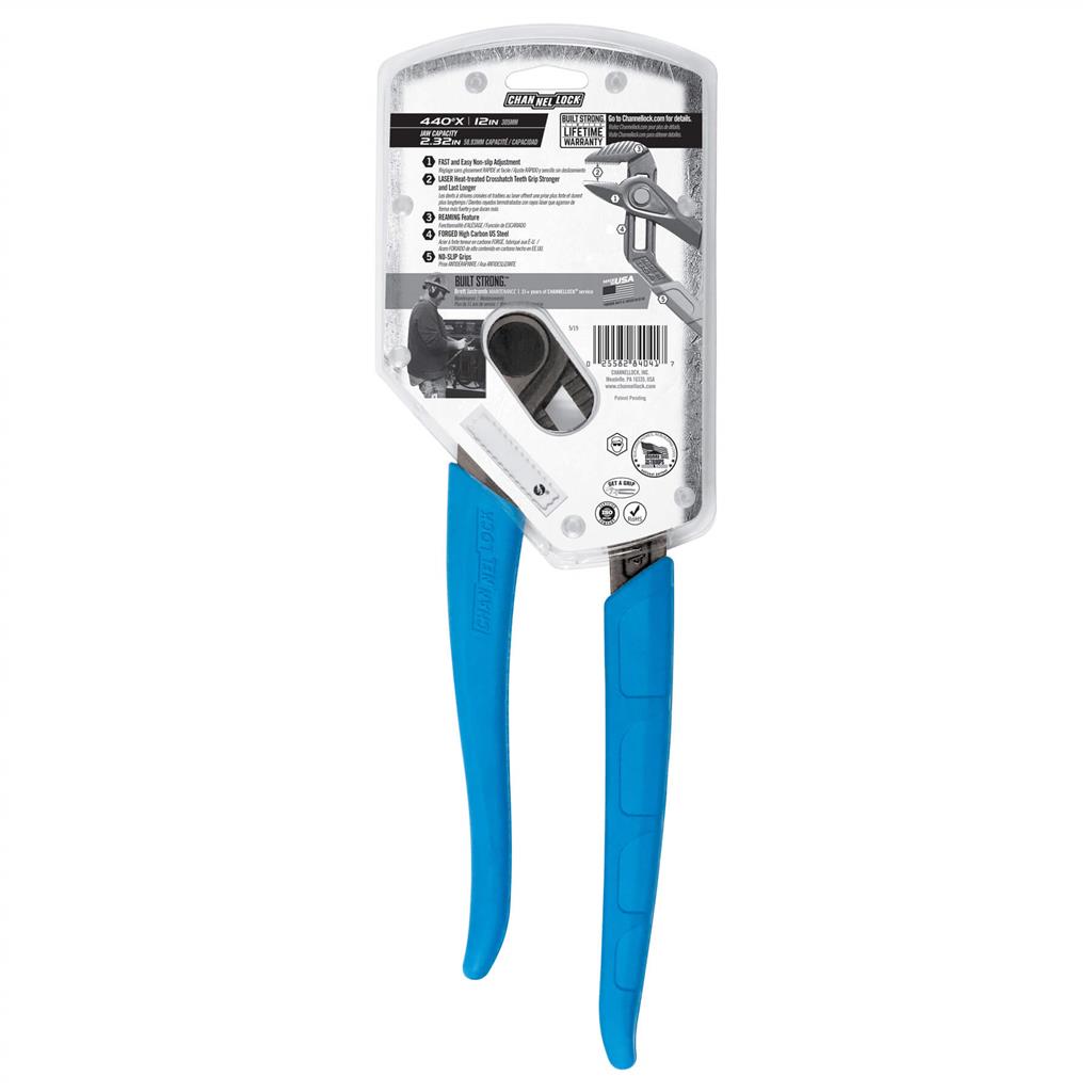 CHANNELLOCK 440X 12 in. SPEEDGRIP Straight Jaw Tongue and Groove Plier